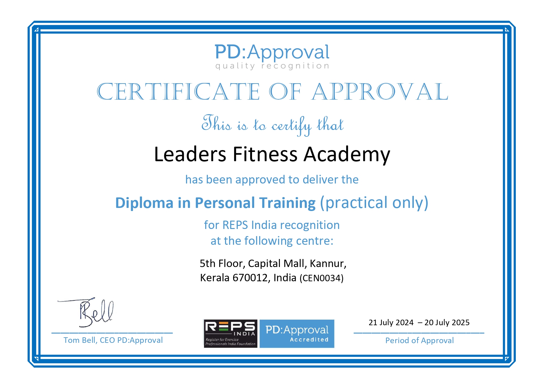 CEN0034 Cert of Centre Approval Kerala (P) 2024-25_page-0001